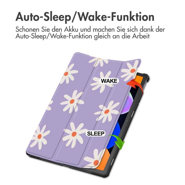 imoshion Design Trifold Klaphülle Lenovo Idea Tab - Flower Distance