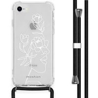 imoshion Design Hülle mit Band für das iPhone SE (2022 / 2020) / 8 / 7 - Woman Flower