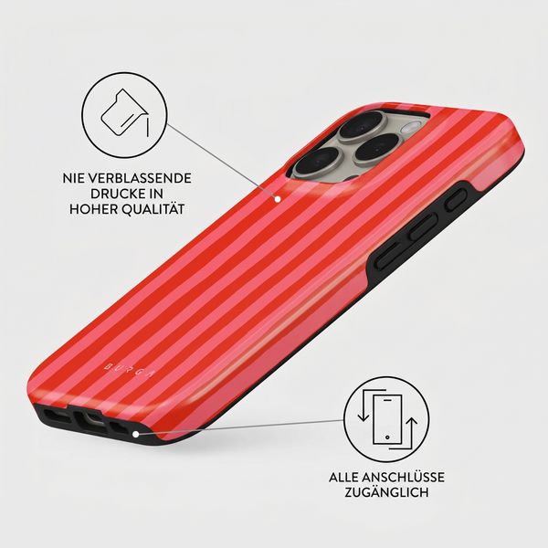Burga Tough Back Cover MagSafe Apple iPhone 16 Pro - Pomegranate