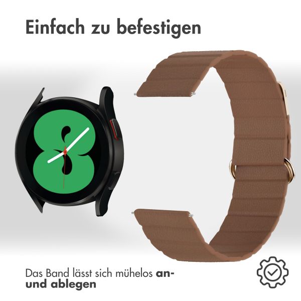 imoshion Magnetlederarmband für das Samsung Galaxy Watch 7 40/44 mm - Braun