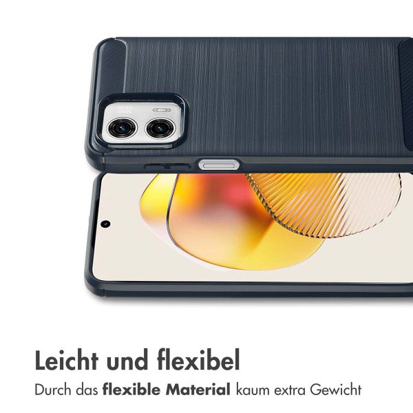 imoshion Brushed Back Cover Motorola Moto G73 - Dunkelblau