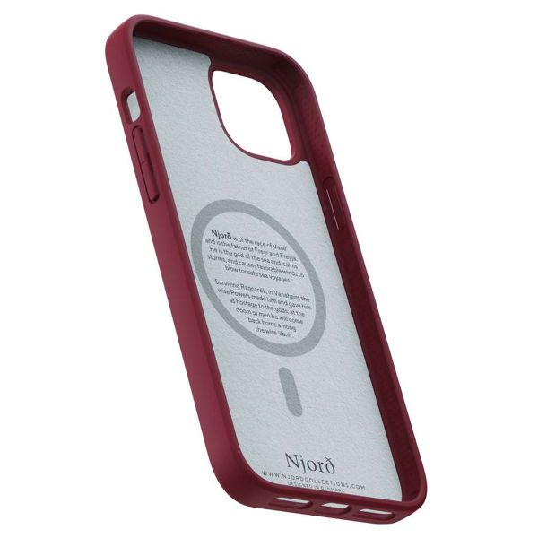 Njorð Collections Wildleder Comfort+ Case MagSafe für das iPhone 15 Plus - Red