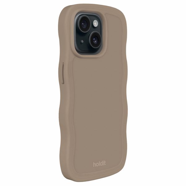 Holdit Wavy Case für das iPhone 14/15 Plus - Mocha Brown