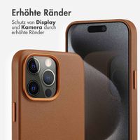 Accezz MagSafe Leather Backcover für das Apple iPhone 15 Pro Max - Sienna Brown
