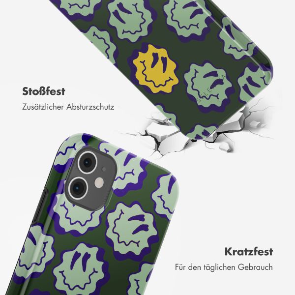 Selencia Vivid Back Cover Apple iPhone 11 - Wavy Smiley Green