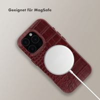 Selencia Croco Backcover mit MagSafe Apple iPhone 16 Pro - Burgundy