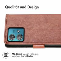 imoshion Luxuriöse Klapphülle für das Motorola Edge 40 Neo - Braun