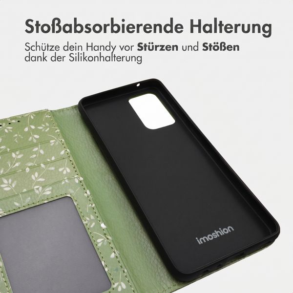 imoshion Design Klapphülle Samsung Galaxy A52(s) (5G/4G) - Green Flowers