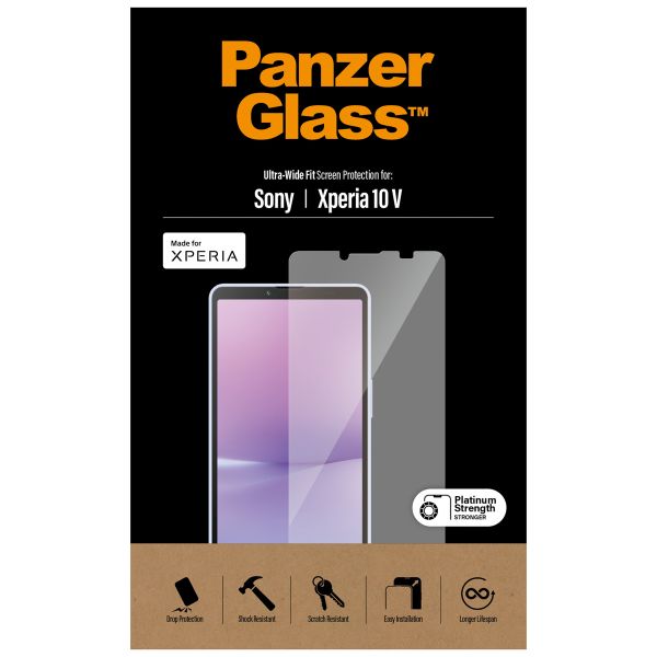 PanzerGlass Ultra-Wide Fit Antibakterieller Displayschutz für das Sony Xperia 10 V