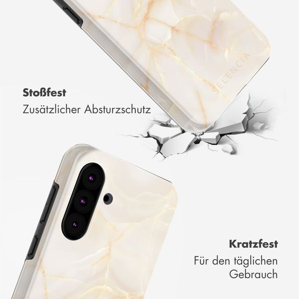 Selencia Vivid Back Cover Samsung Galaxy A36 / A56 - Golden Beige Marble