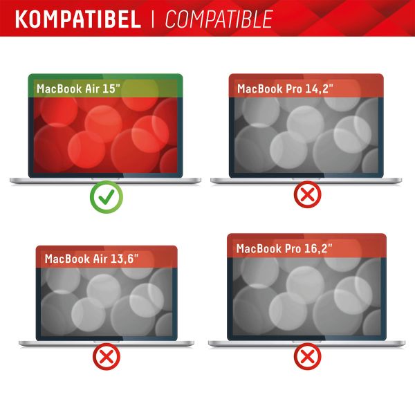 Displex Privacy Safe magnetische Bildschirmschutz für Apple MacBook Air 15 Zoll