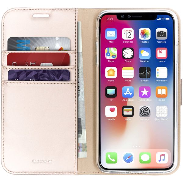 Accezz Wallet TPU Klapphülle Apple iPhone Xs Max - Gold
