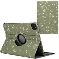 imoshion 360° drehbare Design Klapphülle Apple iPad Pro 11 (2022 / 2021 / 2020 / 2018) - Green Flowers