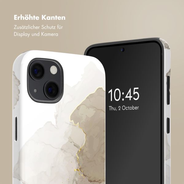 Selencia Vivid Rückabdeckung mit MagSafe Apple iPhone 13 - Marble Light Brown