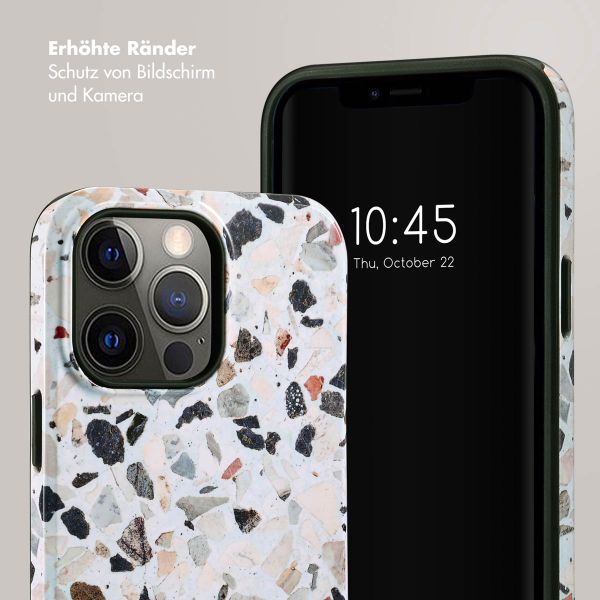 Selencia Vivid Tough Back Cover für das iPhone 14 Pro Max - Chic Terazzo