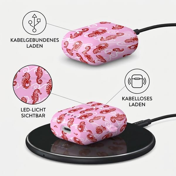 Burga Hardcase Hülle  Apple AirPods 1 / 2 - Coral Reef