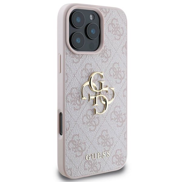 Guess 4G Metal Logo Back Cover für das iPhone 16 Pro - Rosa