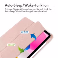 imoshion Trifold Hardcase Klapphülle Apple iPad 11 (2025) 11 Zoll A16 / iPad 10 (2022) 10.9 Zoll - Rosa