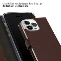 Selencia Echtleder Klapphülle Apple iPhone 14 Pro Max - Braun