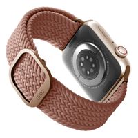 Uniq Aspen Geflochtenes Armband für das  Apple Watch Series 1 t/m 9 / SE (38/40/41 mm) | Series 10 / 11 (42 mm) - Grapefruit Pink
