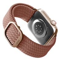 Uniq Aspen Geflochtenes Armband für die Apple Watch Series 1 bis 9 / SE (38/40/41 mm) | Series 10 (42 mm) - Grapefruit Pink