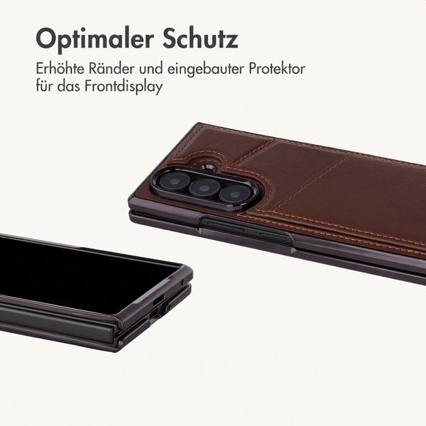 imoshion Kunstleder MagSafe Backcover mit Kartenfach Samsung Galaxy Z Fold 8 Ultra - Dunkelbraun