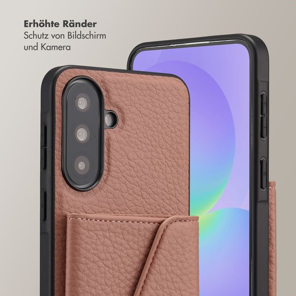 Selencia Sera HandyHülle mit Kordel und Umschlag-Kartenhalter Samsung Galaxy A37 (5G) - Old Pink
