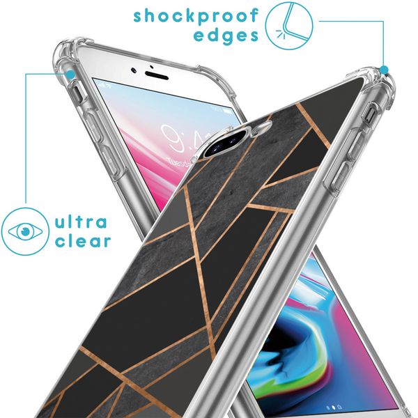 imoshion Design Hülle mit Band für das iPhone 8 Plus / 7 Plus - Black Graphic