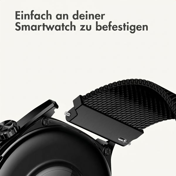 imoshion Mailändische Magnetarmband -   Universelle 18 mm Anschluss - Schwarz