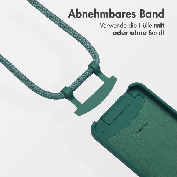 imoshion Color Backcover mit abnehmbarem Handykette und MagSafe Samsung Galaxy S24 / S25 - Dunkelgrün