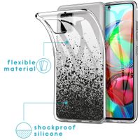 imoshion Design Hülle Samsung Galaxy A71 - Spritzer - Schwarz