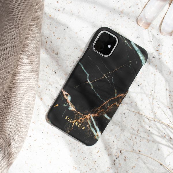 Selencia Maya Fashion Backcover iPhone Xs / X - Marble Black