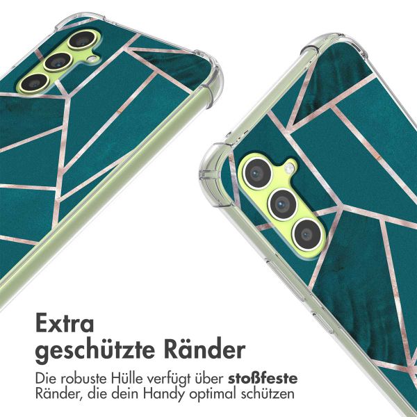 imoshion Design Hülle mit Band Samsung Galaxy A34 (5G) - Petrol Green Graphic