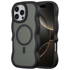 Selencia Wavy Backcover mit MagSafe Apple iPhone 16 Pro Max - Schwarz