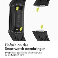 imoshion Silikon Sportarmband mit Löchern für die Fitbit Charge 5 / Charge 6 - Schwarz