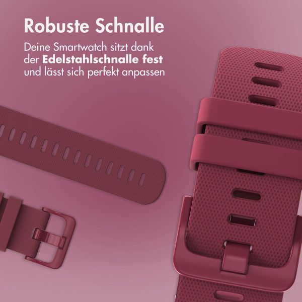 imoshion Sport-Silikonarmband mit Schnalle - Universelle 20 mm Anschluss - Dunkelrot