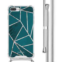 imoshion Design Hülle mit Band iPhone 8 Plus / 7 Plus - Petrol Green Graphic