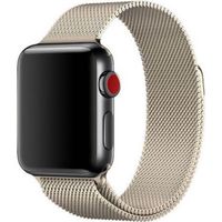 WiWu Milanaise-Armband für das  Apple Watch Series 1 t/m 9 / SE (38/40/41 mm) | Series 10 / 11 (42 mm) - Champagne