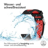 imoshion Silikonband Sport - 24-mm-Universalanschluss - Schwarz/Rot