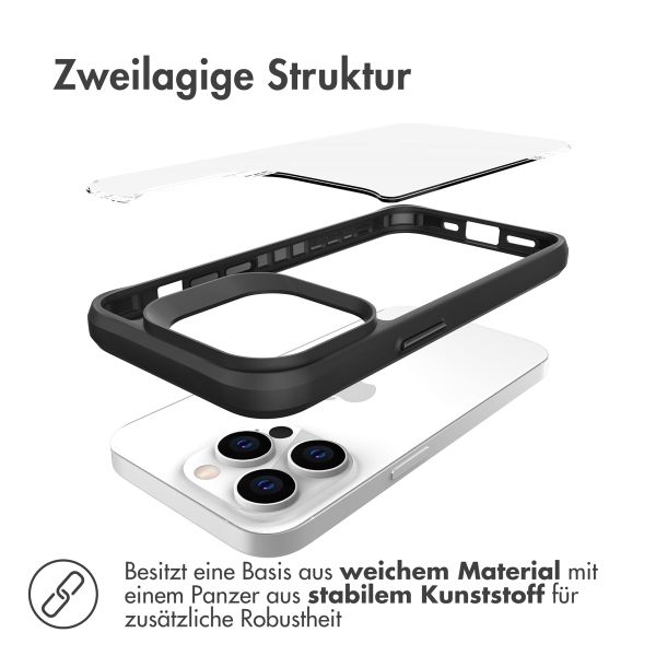 imoshion Rugged Hybrid Case für das Apple iPhone 14 Pro - Schwarz / Transparent
