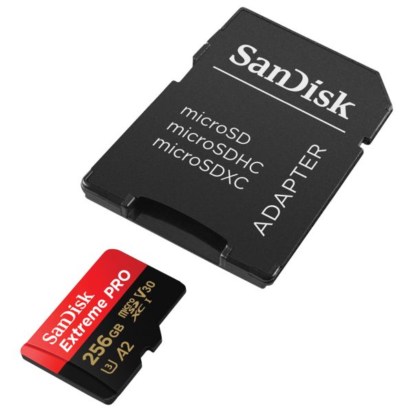 SanDisk microSD Extreme PRO - 256GB - Inklusive SD-Adapter und RescuePro Deluxe - UHS-I/U3/Full HD/4K UHD