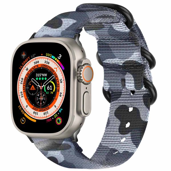 imoshion Nylonarmband für das Apple Watch Series 1-10 / SE / Ultra (2) - 42/44/45/46/49 mm - Dunkelgrau