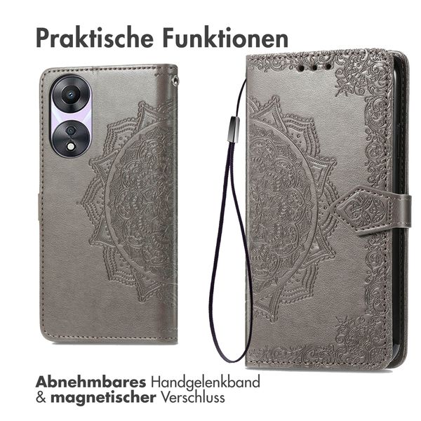 imoshion Mandala Klapphülle Oppo A58 - Grau