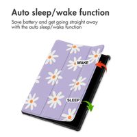 imoshion Design Trifold Klaphülle Lenovo Idea Tab Plus - Flowers Distance