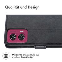 imoshion Luxuriöse Klapphülle Motorola Edge 50 Fusion - Schwarz