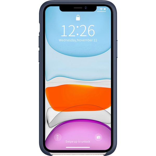 Valenta Luxe Leather Backcover für das iPhone 11 - Dunkelblau