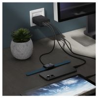 dbramante1928 Re-charge Ladegerät 2x USB-C 65 W und USB-A 18 W - Schwarz