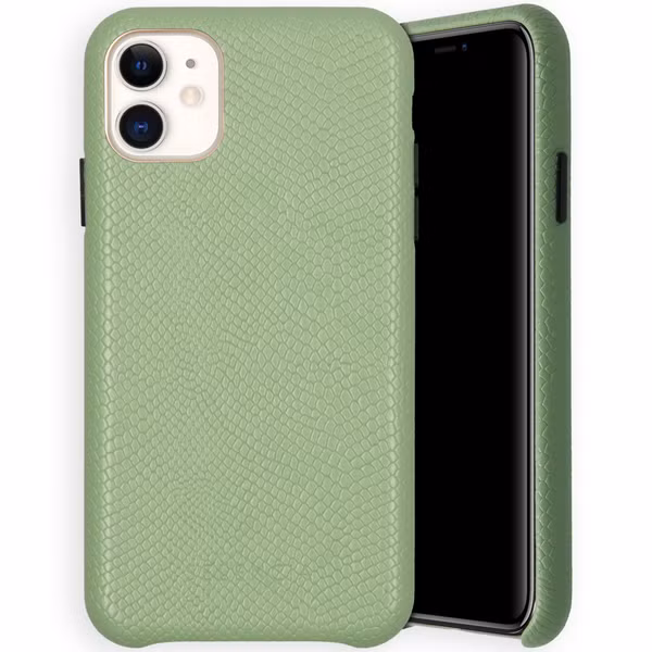 Selencia Gaia Backcover in Schlangenoptik für das iPhone 11 - Grün