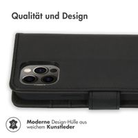 imoshion Luxuriöse Klapphülle Apple iPhone 12 (Pro) - Schwarz