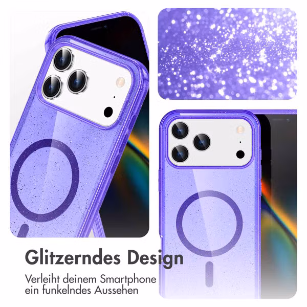 imoshion Sparkle Back Cover mit MagSafe Apple iPhone 17 Pro Max - Violett